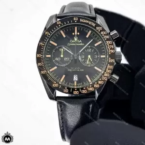 ساعت امگا مردانه اسپید مستر بند چرم مشکی Omega Speedmaster S2035