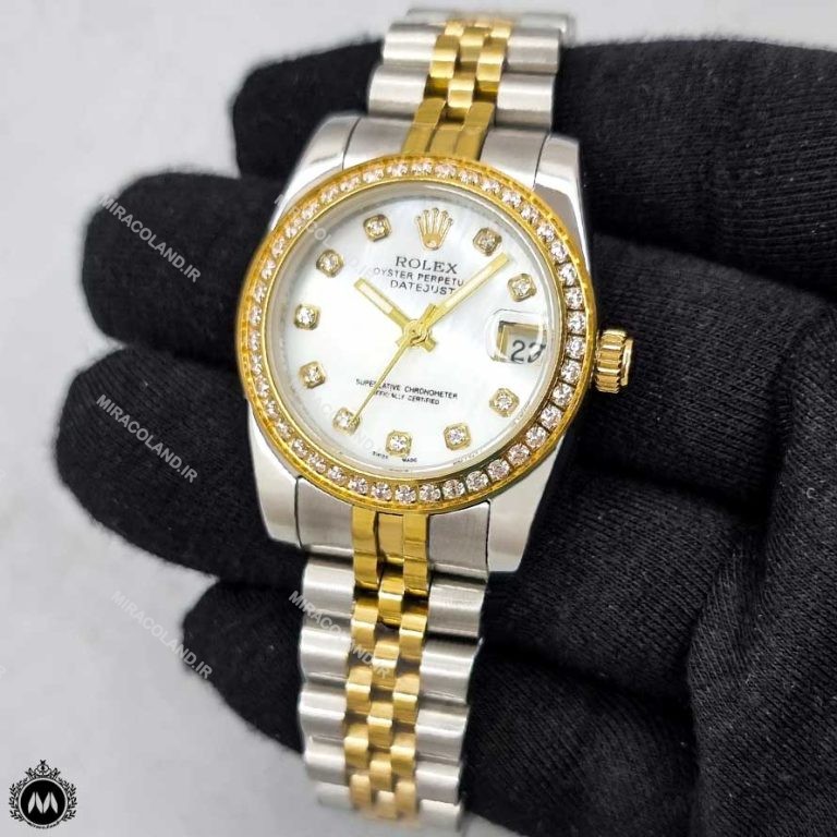 ساعت زنانه رولکس دیت جاست دور نگین 2890 ROLEX DATEJUST