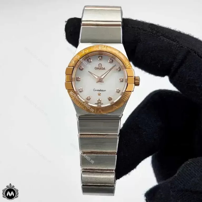 ساعت مچی زنانه امگا کانسلیشن رزگلد صفحه صدف 669 OMEGA CONSTELLATION