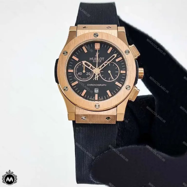 ساعت مچی مردانه هابلوت باتری مشکی رزگلد Hublot Big Bang 582898