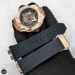 ساعت مچی مردانه هابلوت کهکشانی مشکی رزگلد Hublot Sang Bleu II 1258421