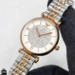 ساعت مچی زنانه امپریو آرمانی باتری رزگلد نقره ای Emporio Armani AR1897