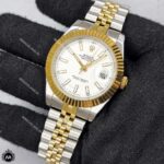 ساعت مچی مردانه رولکس اتوماتیک طلایی نقره ای 48124 Rolex Datejust