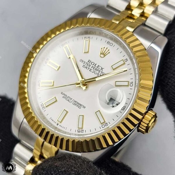 ساعت مچی مردانه رولکس اتوماتیک طلایی نقره ای 48124 Rolex Datejust