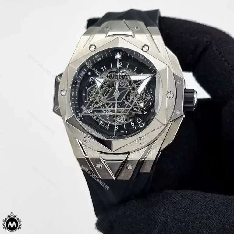 ساعت مچی مردانه هابلوت کهکشانی مشکی نقره ای Hublot Sang Bleu II 1258421