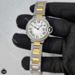 ساعت مچی زنانه کارتیه بالن بلو طلایی نقره ای Cartier Ballon Bleu CR84