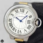 ساعت مچی زنانه کارتیه بالن بلو طلایی نقره ای Cartier Ballon Bleu CR84