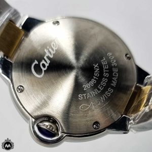 ساعت مچی زنانه کارتیه بالن بلو طلایی نقره ای Cartier Ballon Bleu CR84