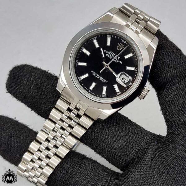 ساعت مچی مردانه رولکس اتوماتیک صفحه مشکی 48121 Rolex Datejust