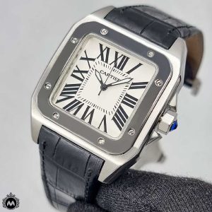 ساعت مچی مردانه کارتیه سانتوس نقره ای Cartier Santos100