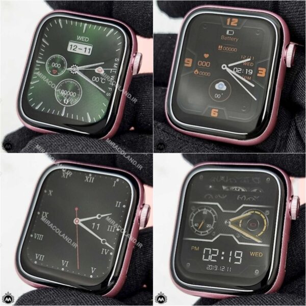 ساعت هوشمند طرح اپل واچ صورتی Smart watch 7