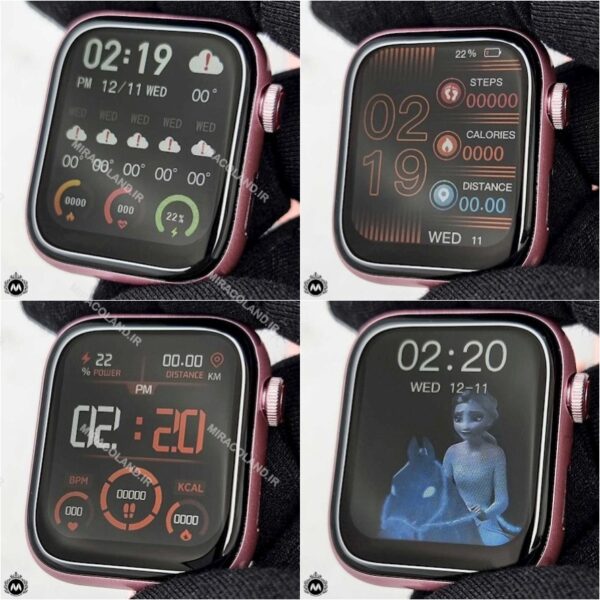 ساعت هوشمند طرح اپل واچ صورتی Smart watch 7