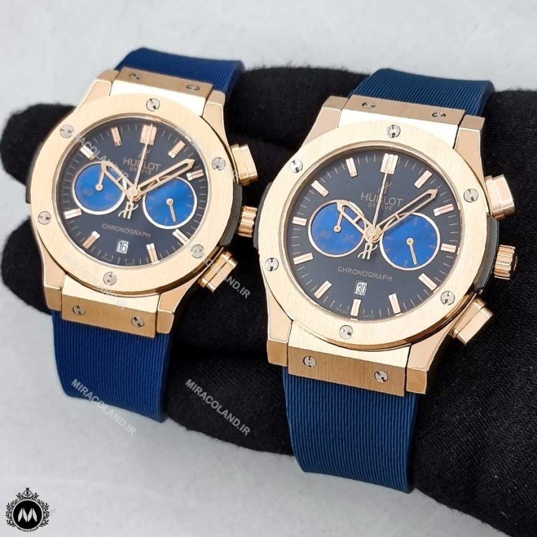 ساعت مچی مردانه زنانه هابلوت سورمه ای رزگلد Hublot Big Bang 582898