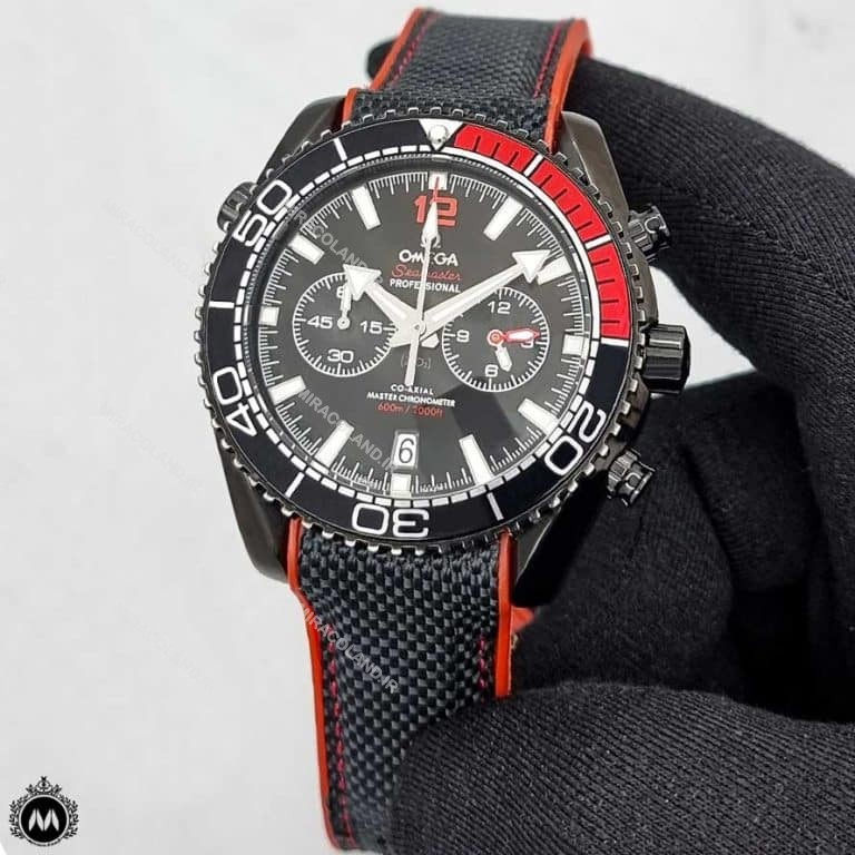 ساعت مچی مردانه امگا اسپید مستر مشکی قرمز OMEGA SPEEDMASTER S114