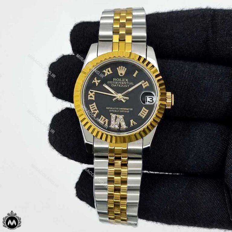 ساعت رولکس زنانه دیت جاست طلایی نقره ای Rolex Datejust RXS4830