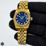 ساعت رولکس زنانه دیت جاست طلایی صفحه آبی Rolex Datejust RXS4861