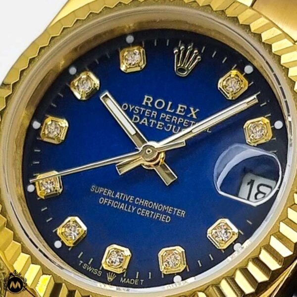 ساعت رولکس زنانه دیت جاست طلایی صفحه آبی Rolex Datejust RXS4861