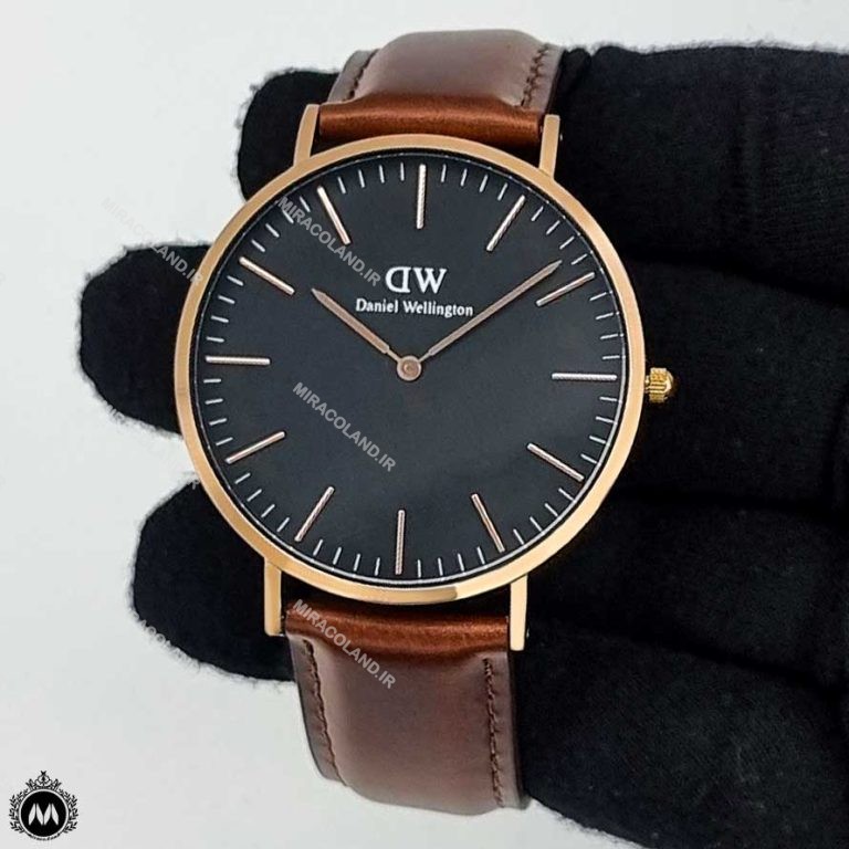 ساعت مردانه دنیل ولینگتون بند چرم قهوه ای Daniel Wellington DW23G