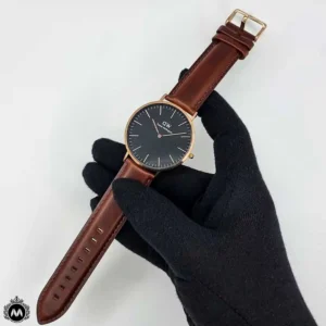 ساعت مردانه دنیل ولینگتون بند چرم قهوه ای Daniel Wellington DW23G