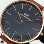 ساعت مردانه دنیل ولینگتون بند چرم قهوه ای Daniel Wellington DW23G