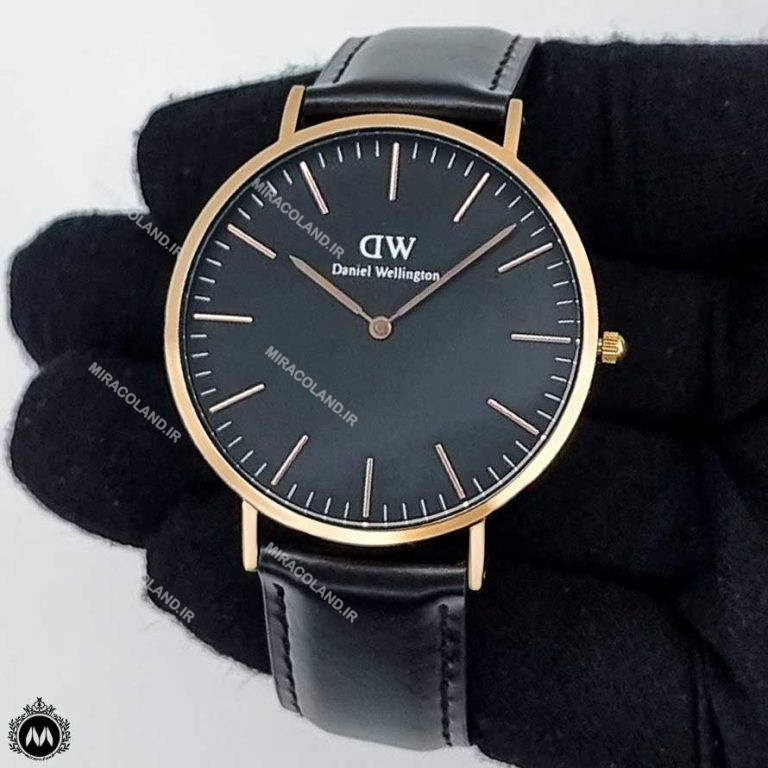 ساعت مردانه دنیل ولینگتون بند چرم مشکی Daniel Wellington DW24G