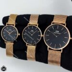 ساعت مردانه زنانه دنیل ولینگتون رزگلد صفحه مشکی Daniel Wellington DW33GL