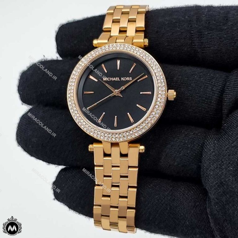 ساعت زنانه مایکل کورس رزگلد صفحه مشکی Michael Kors 42262