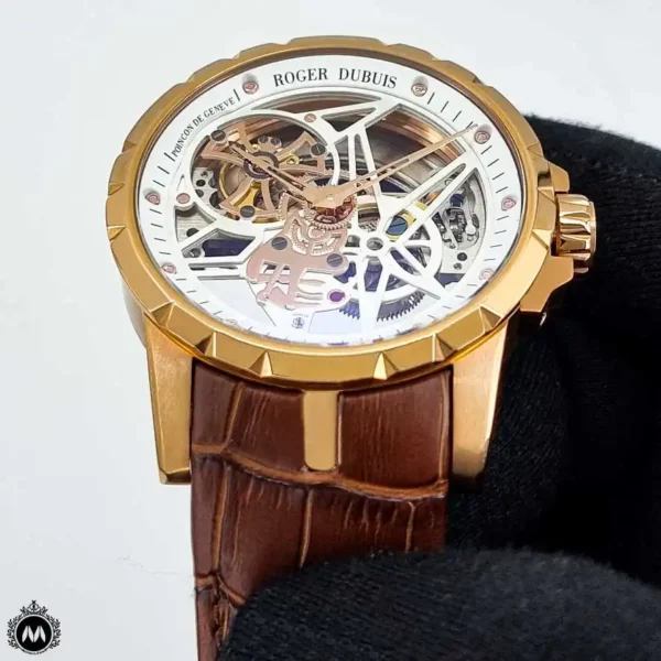 ساعت مردانه راجر دابیوس اسکلتون رزگلد Roger Dubuis RD714