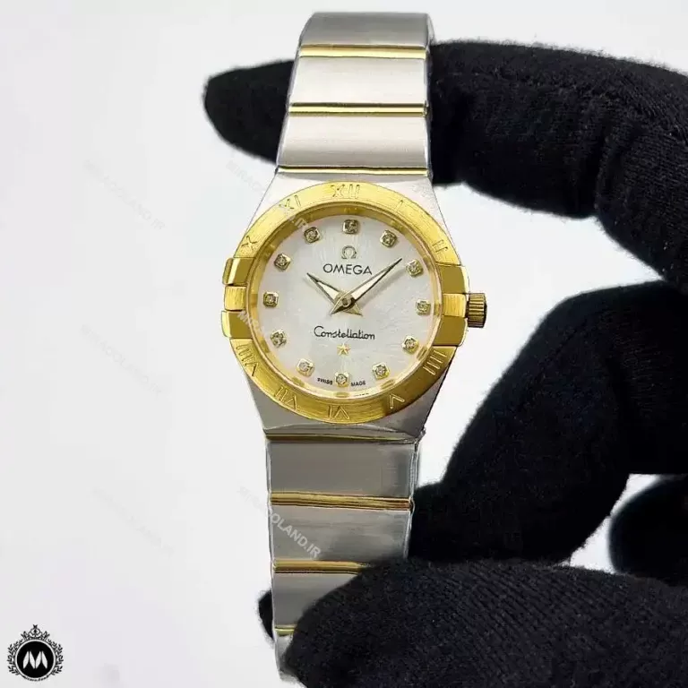 ساعت زنانه امگا کانسلیشن طلایی نقره ای 0639 OMEGA CONSTELLATION