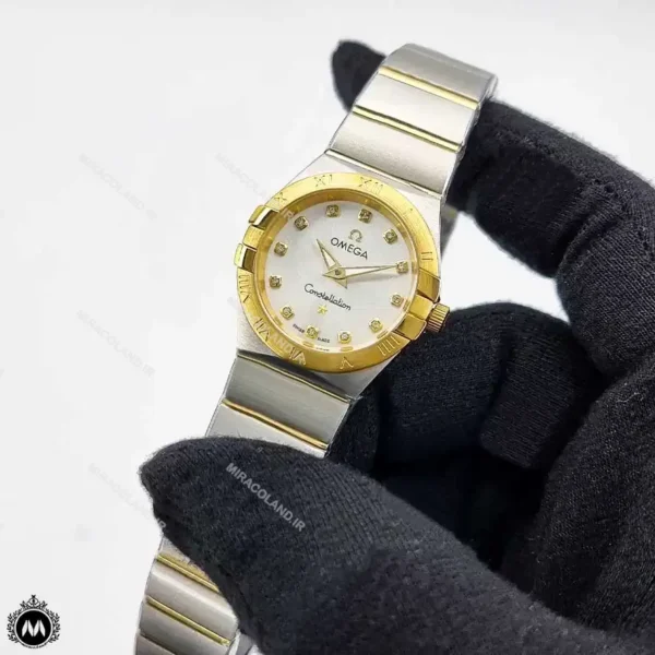 ساعت زنانه امگا کانسلیشن طلایی نقره ای 0639 OMEGA CONSTELLATION