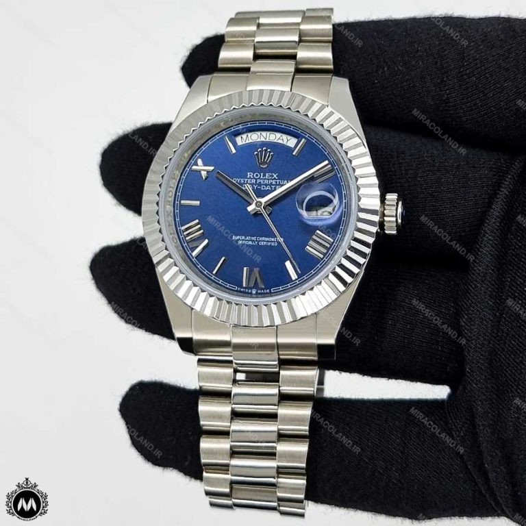 ساعت مردانه رولکس اتوماتیک صفحه سورمه ای 48023 Rolex Day Date