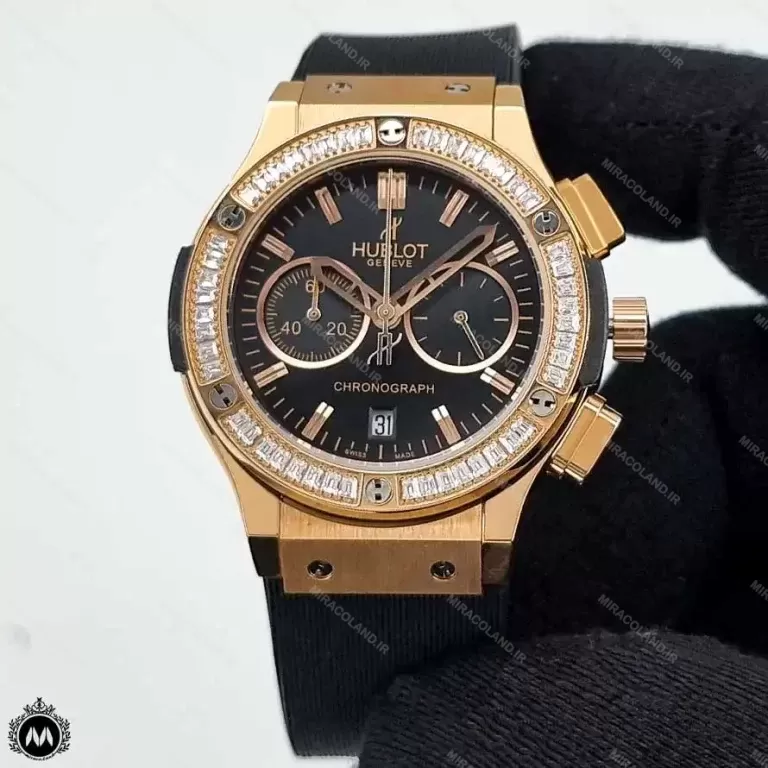 ساعت زنانه هابلوت دور نگین مشکی Hublot Big Bang 582798