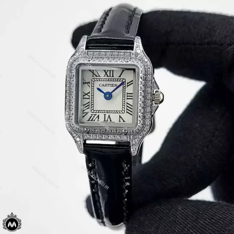 ساعت زنانه بند چرم کارتیه Cartier Santos Dumont 3110