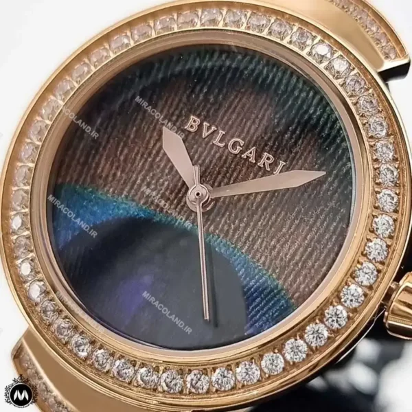 ساعت زنانه بولگاری بند چرم مشکی Bvlgari DVP31C3GDL