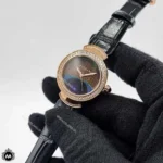 ساعت زنانه بولگاری بند چرم مشکی Bvlgari DVP31C3GDL