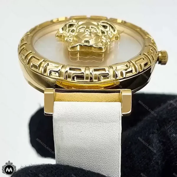 ساعت زنانه ورساچه بند چرم سفید Versace 8002L