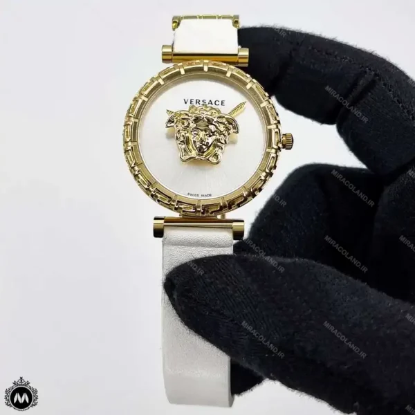 ساعت زنانه ورساچه بند چرم سفید Versace 8002L