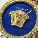 ساعت زنانه ورساچه بند چرم آبی Versace 8003L