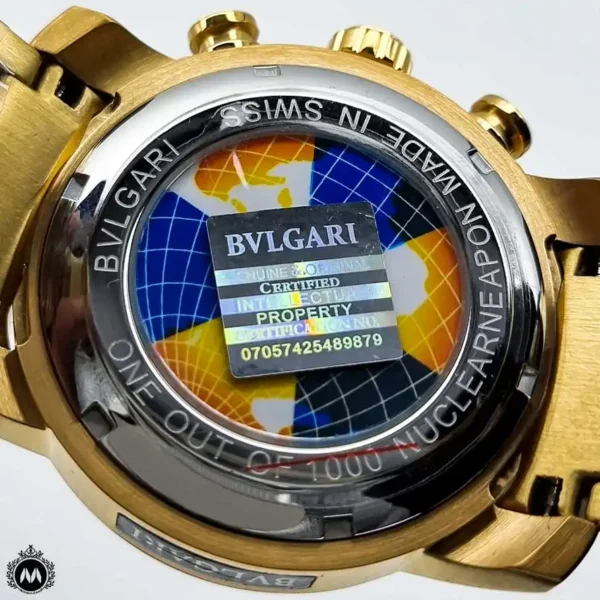 ساعت مردانه بولگاری کرنوگراف طلایی Bvlgari S346G