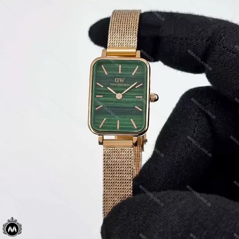 ساعت زنانه دنیل ولینگتون کوادرو صفحه سبز Daniel Wellington DW882L