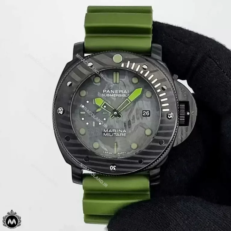 ساعت مردانه پنرای اتوماتیک سبز Panerai Submersible OP7182