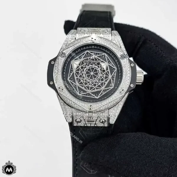 ساعت مردانه هابلوت عنکبوتی فول نگین اتوماتیک Hublot BigBang Spider 68654