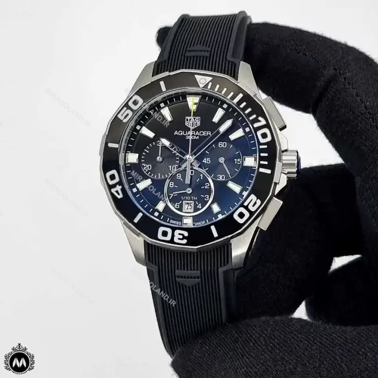 ساعت مردانه تگ هویر بند رابر مشکی Tagheuer Aquaracer TG8007G