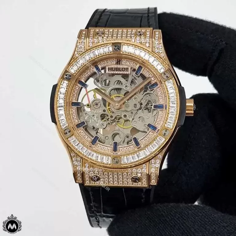 ساعت مردانه هابلوت اتوماتیک فول نگین Hublot Big Bang 2531G