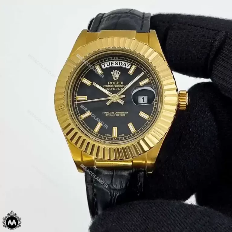 ساعت زنانه رولکس بند چرمی Rolex Daydate 0561L