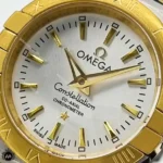 ساعت زنانه امگا کانسلیشن دورنگ صفحه نقره ای Omega Constellation OS0460L