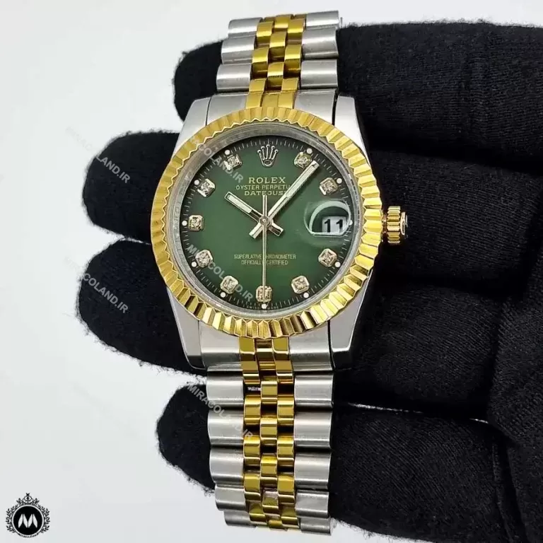 ساعت مردانه رولکس باتری صفحه سبز Rolex Datejust 0598G