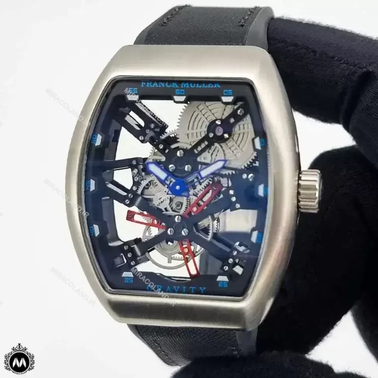 ساعت مردانه فرانک مولر اسکلتون نقره ای Franck Muller Gravity N0012