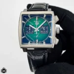 ساعت مردانه تگ هویر موناکو بند چرم مشکی Tagheuer Monaco TG209G