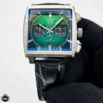 ساعت مردانه تگ هویر موناکو بند چرم مشکی Tagheuer Monaco TG209G